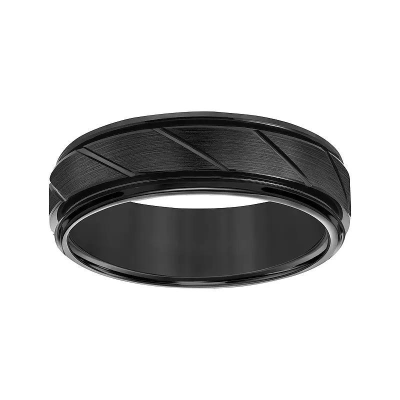 AXL Tungsten Carbide 7 mm Comfort Fit Mens Band Black Tungsten Product Image