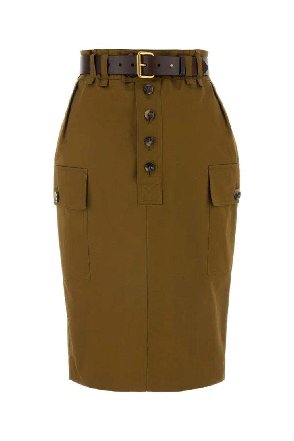 Cassandre Pencil Skirt In Green Product Image