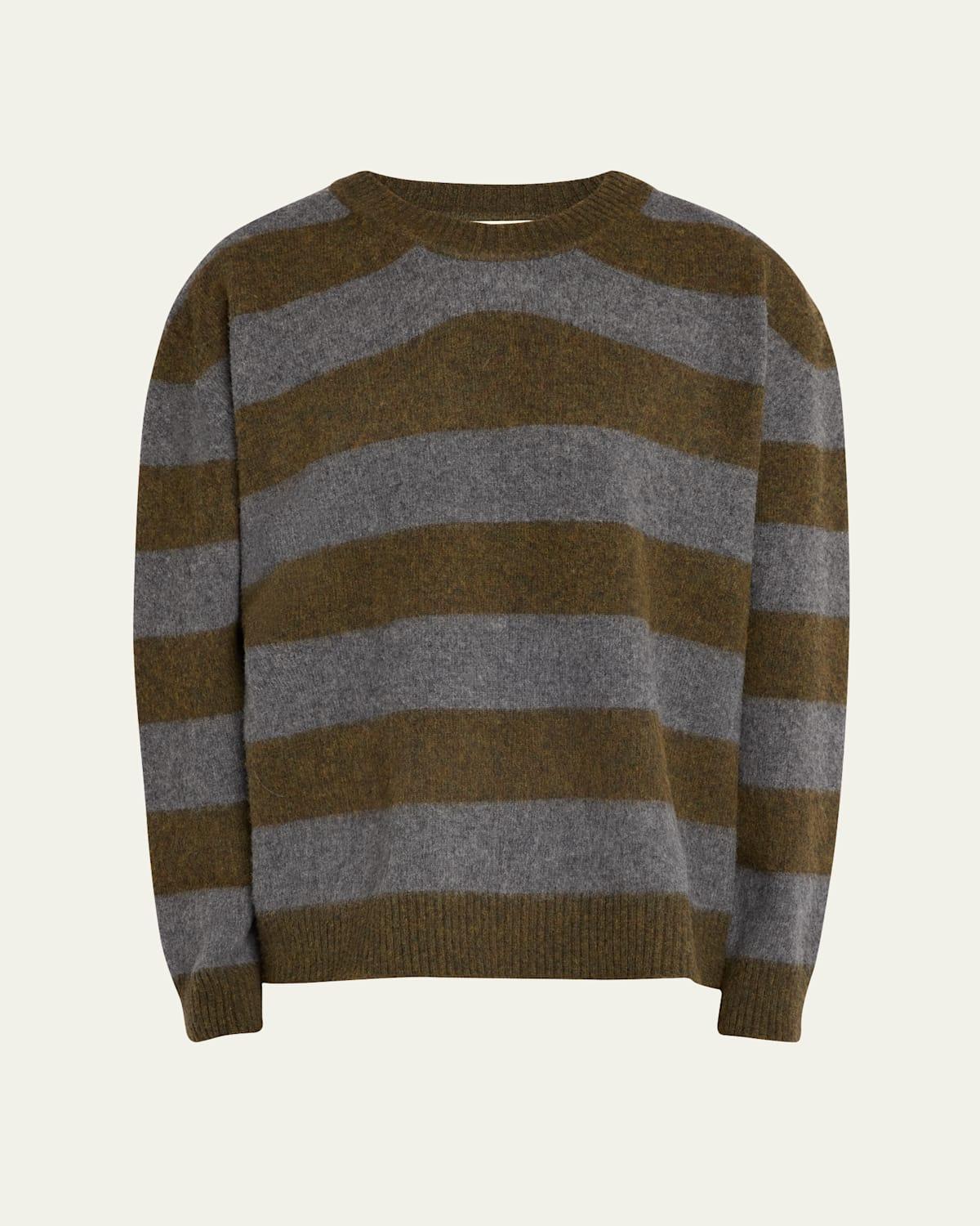 Mens Block Stripe Wool Sweater Product Image