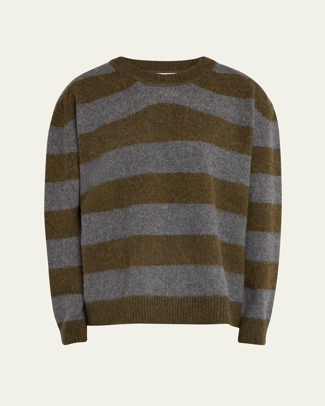 Mens Block Stripe Wool Sweater Product Image