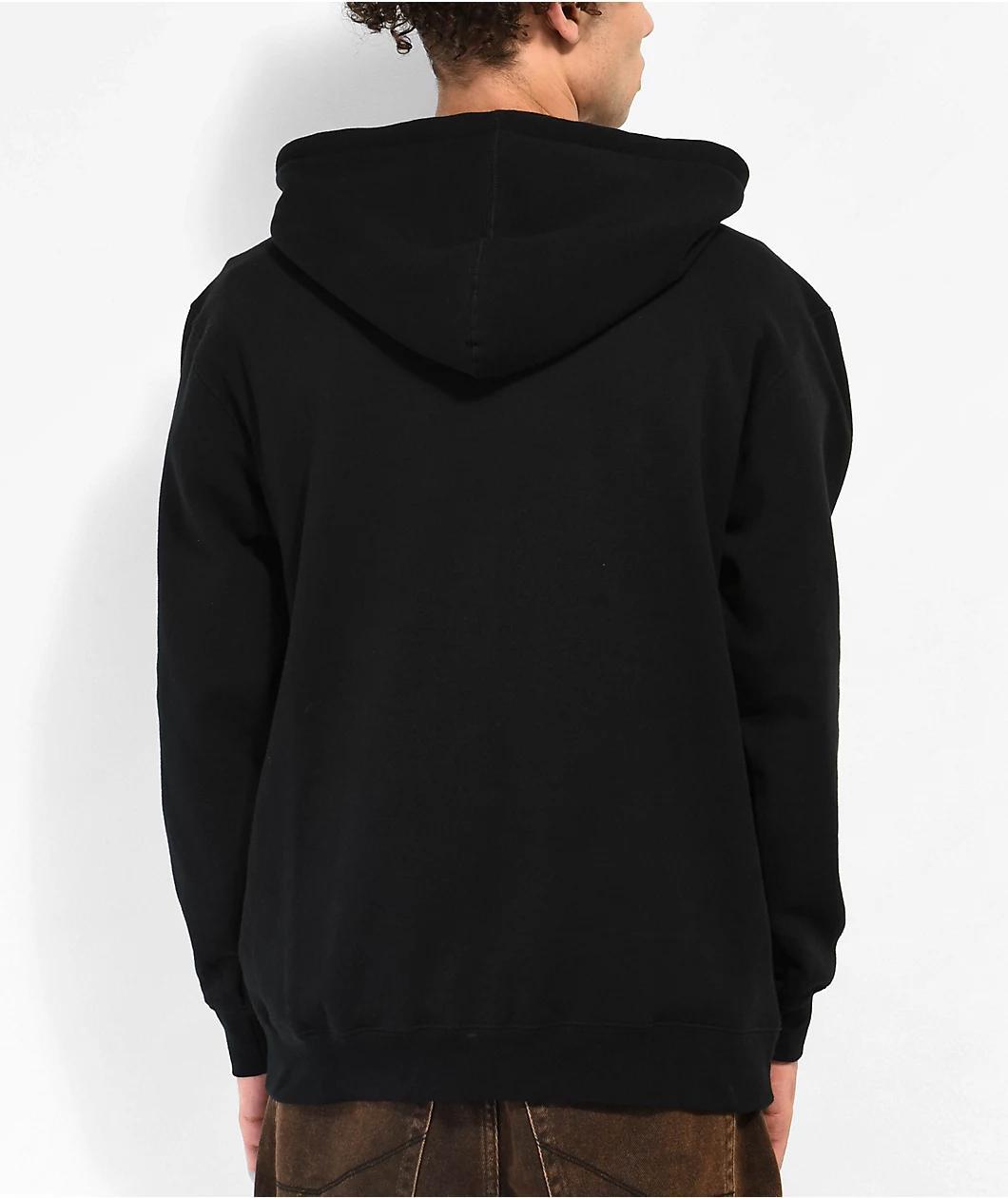 Spitfire Old E Embroidered Black Zip Hoodie Product Image