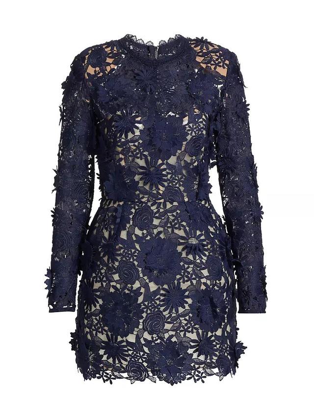 Maia Floral Appliqué Lace Minidress Product Image