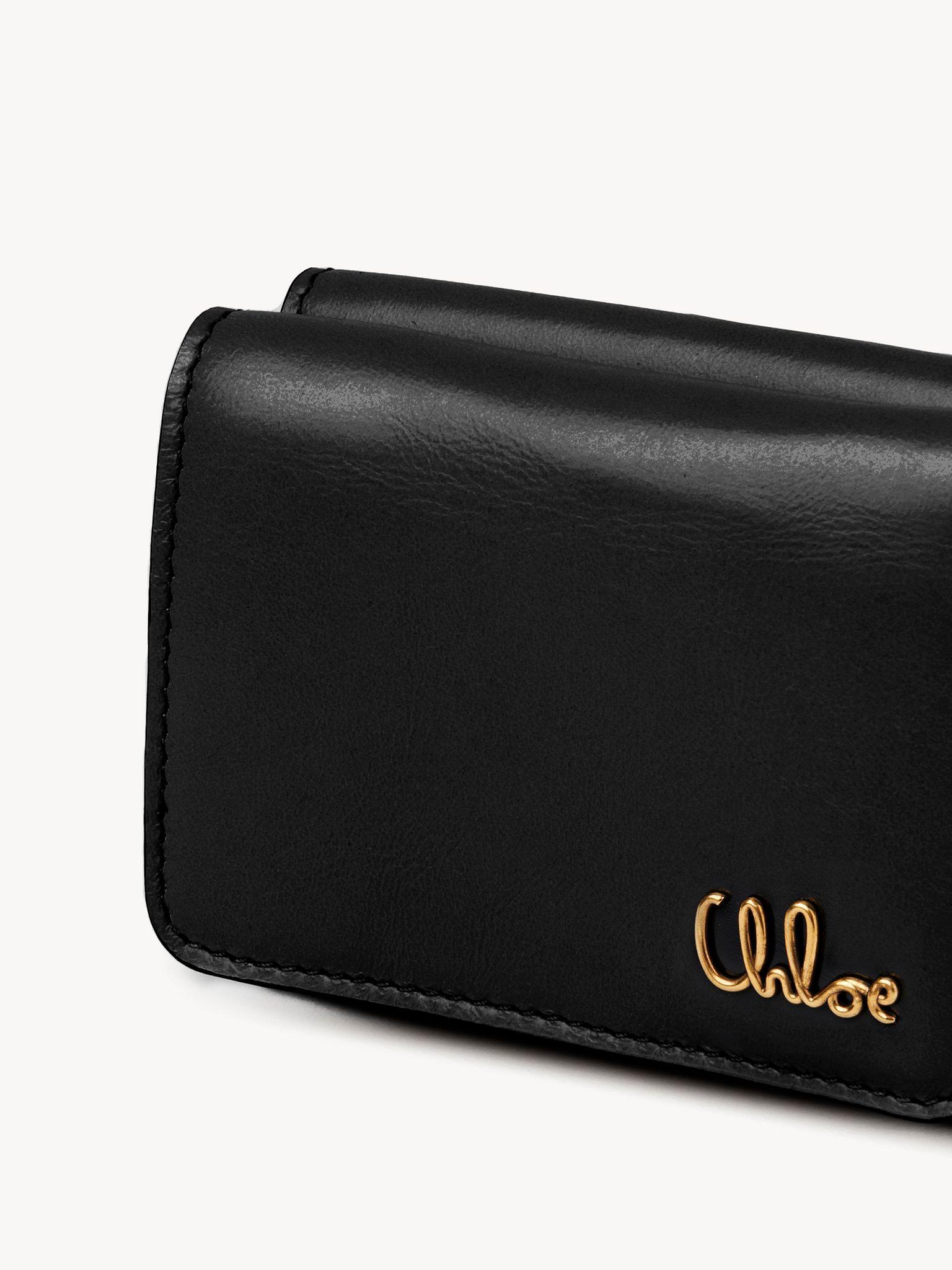 Mini Chloé Iconic tri-fold in shiny leather Product Image