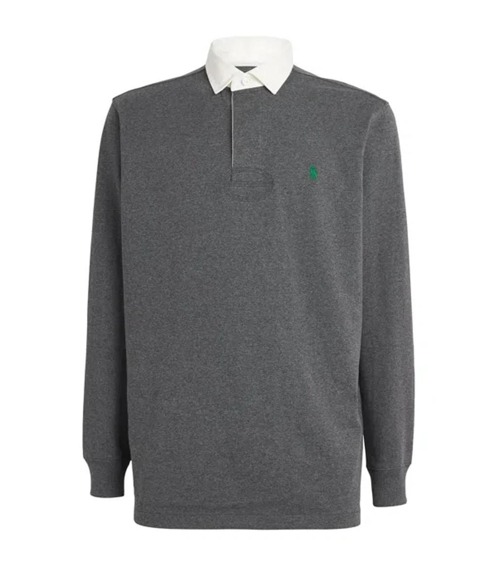 POLO RALPH LAUREN Polo Pony Rugby Shirt In Grey Product Image