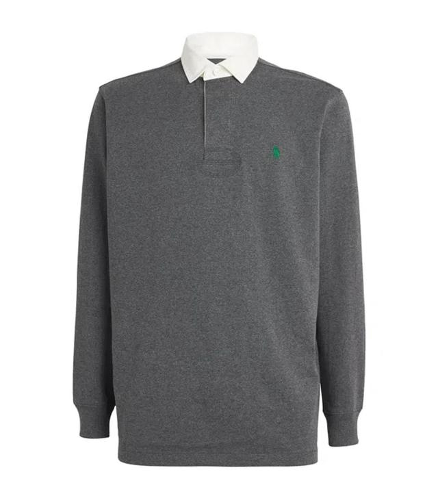 POLO RALPH LAUREN Polo Pony Rugby Shirt In Grey Product Image