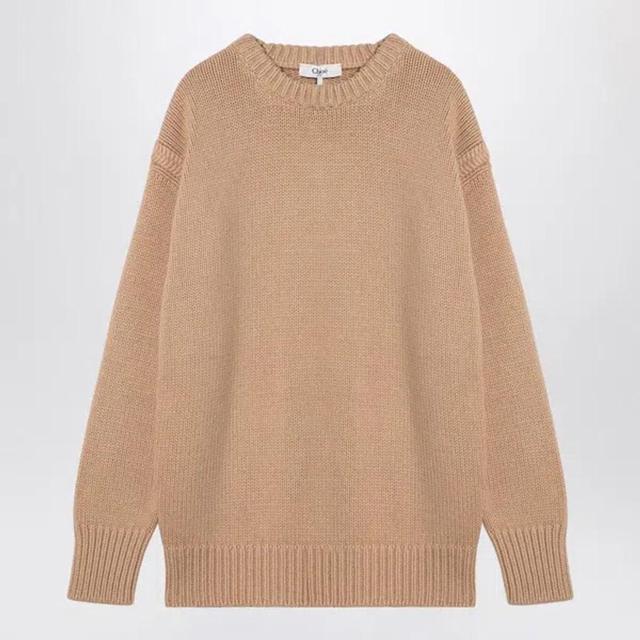 Knit Crew Neck Sweater In Pink Product Image