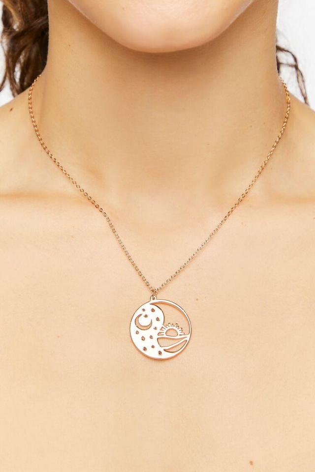 Moon & Sun Pendant Necklace | Forever 21 Product Image