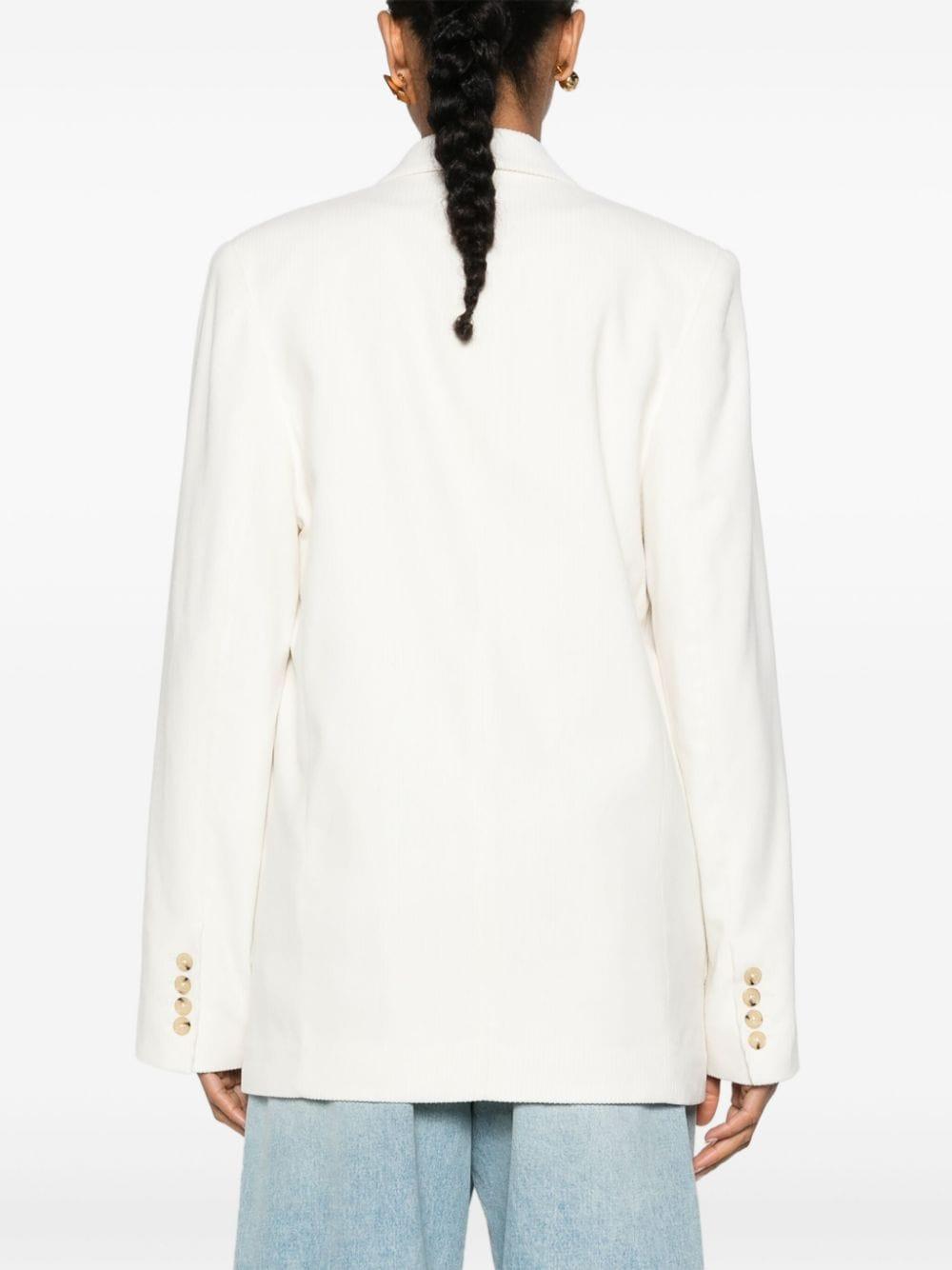 Cotton Blend Blazer In Meringue Product Image