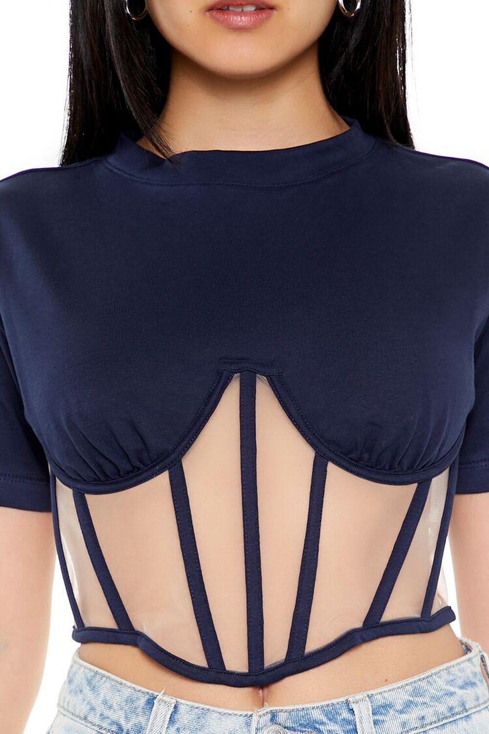 Sheer Bustier Crop Top | Forever 21 Product Image