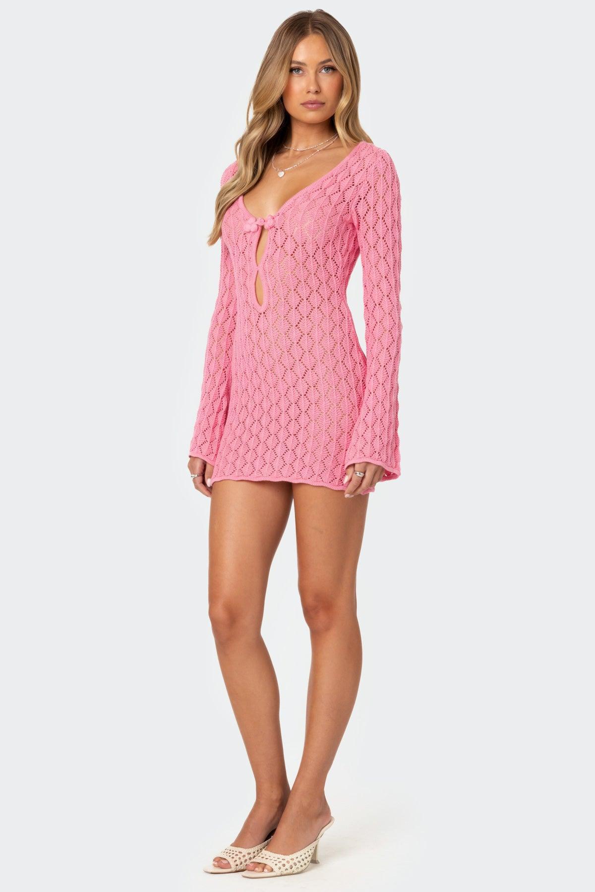 Brie Cut Out Crochet Mini Dress Product Image