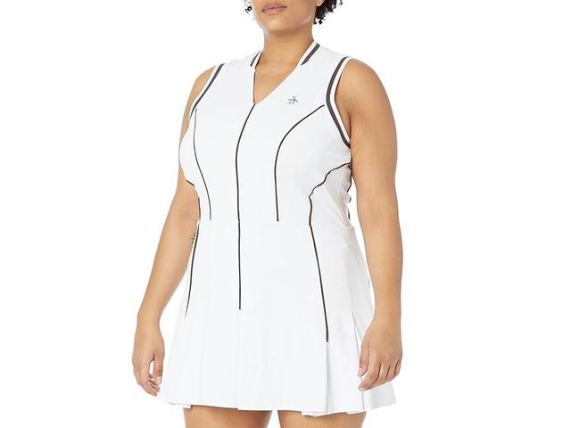 Original Penguin Golf Tennis V-Neck Dress with Contrast Framing (Bright ) Women's Clothing Product Image