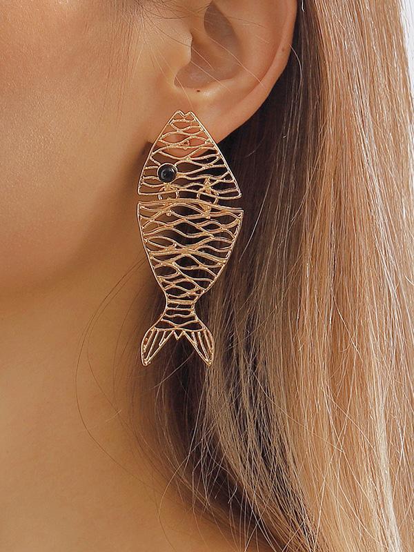 Animal Shape Hollow Drop Earrings Product Image