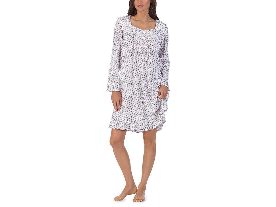 Eileen West Floral Long Sleeve Knit Nightgown Product Image