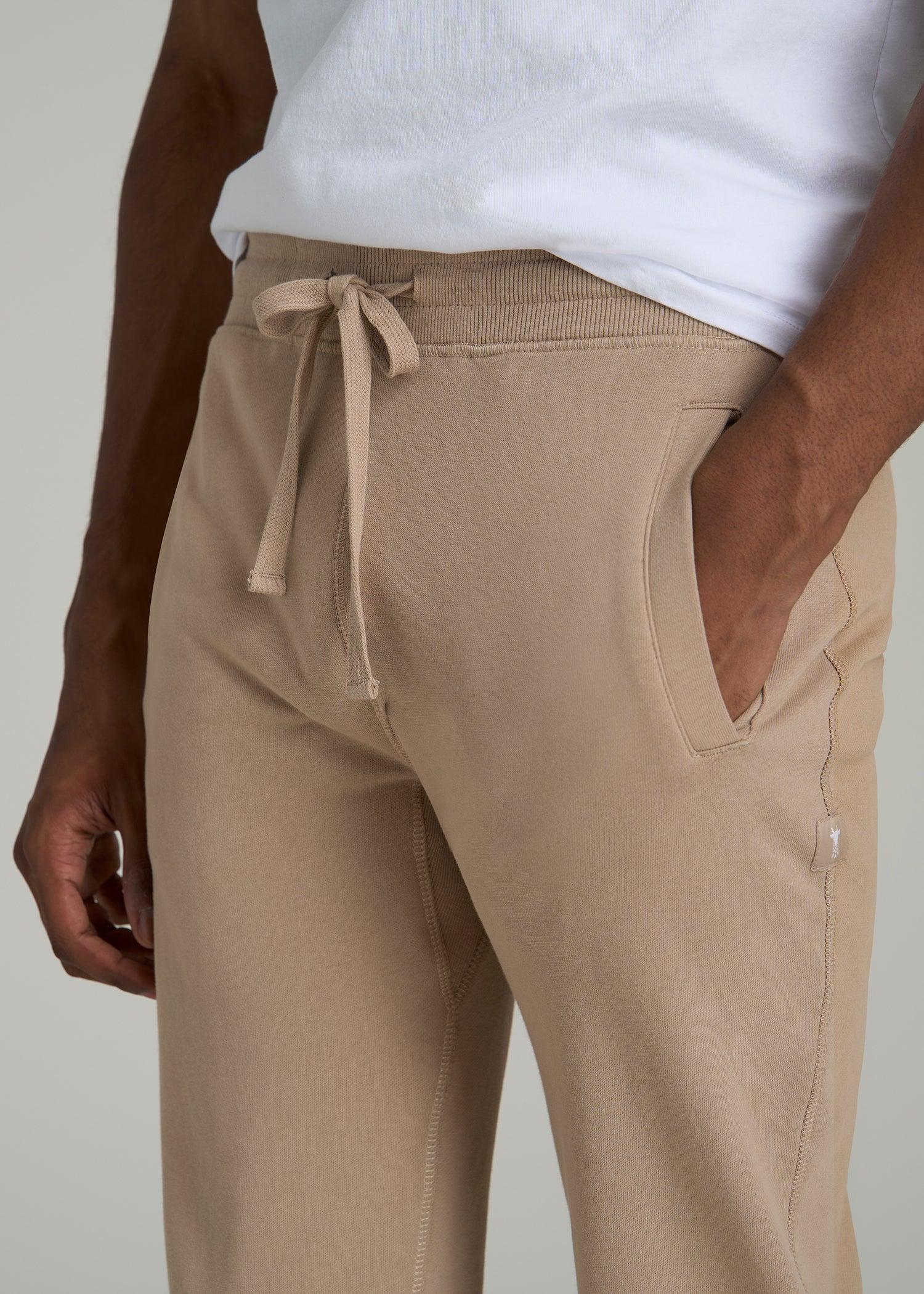 Wearever 2.0 French Terry Joggers for Tall Men in Light Camel Product Image