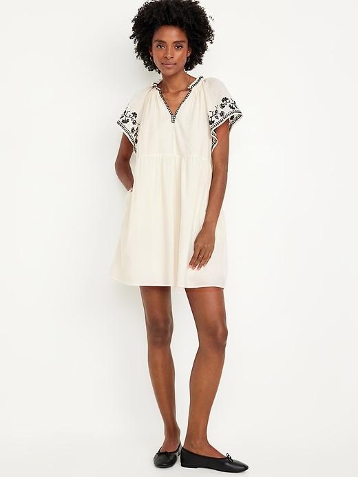 Embroidered Mini Swing Dress Product Image