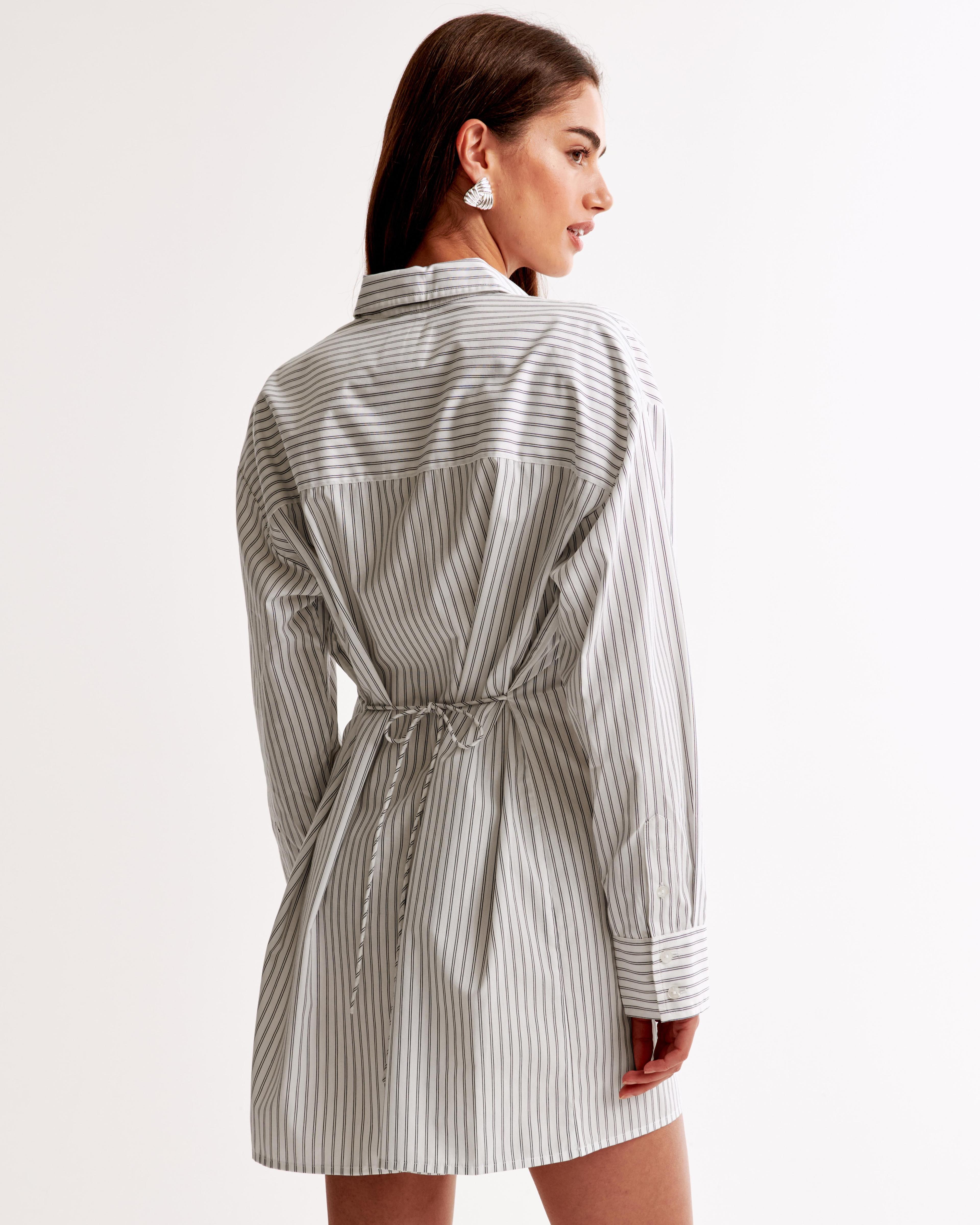 Long-Sleeve Mini Shirt Dress Product Image