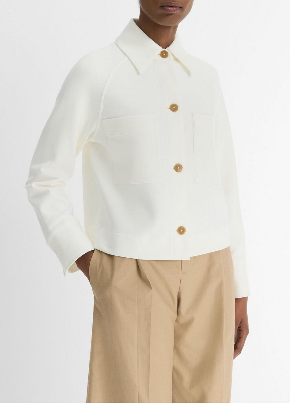 Cotton-Blend Shirt Jacket Product Image