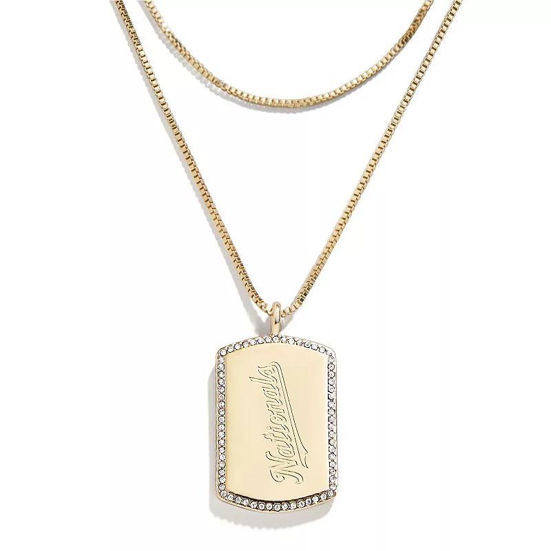 WEAR by Erin Andrews x Baublebar Washington Nationals Dog Tag Necklace, Womens, Gold Product Image