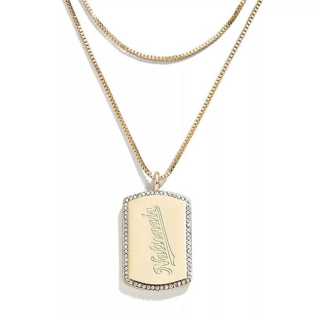 WEAR by Erin Andrews x Baublebar Washington Nationals Dog Tag Necklace, Womens, Gold Product Image