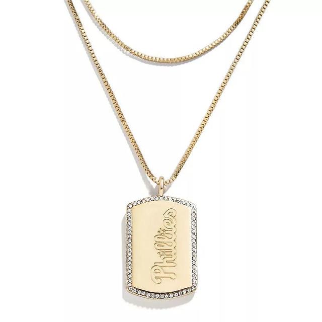 Womens Wear by Erin Andrews x Baublebar Philadelphia Phillies Dog Tag Necklace Product Image