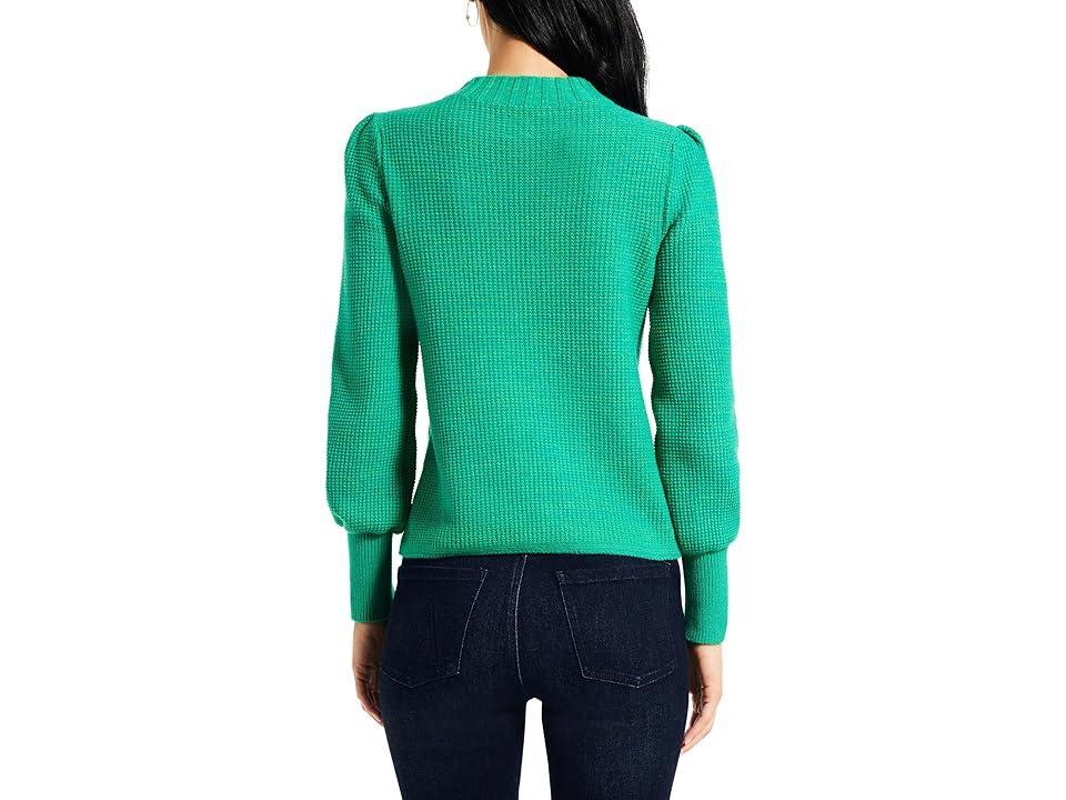 NIC+ZOE Waffle Stitch Sweater (Fern) Women's Sweater Product Image