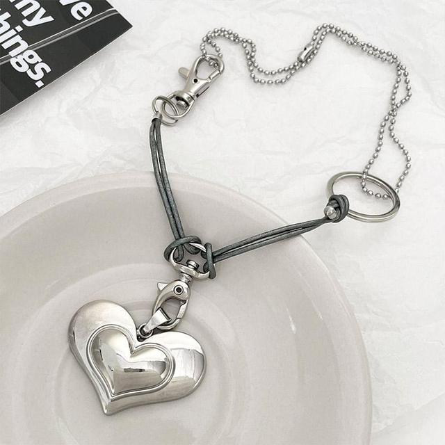 Heart Pendant Alloy Necklace Product Image