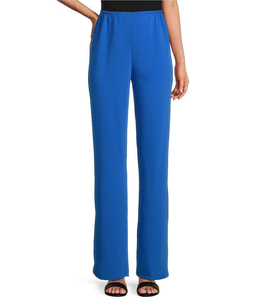 Caroline Rose Matte Crepe Pull-On Straight Leg Pants Product Image