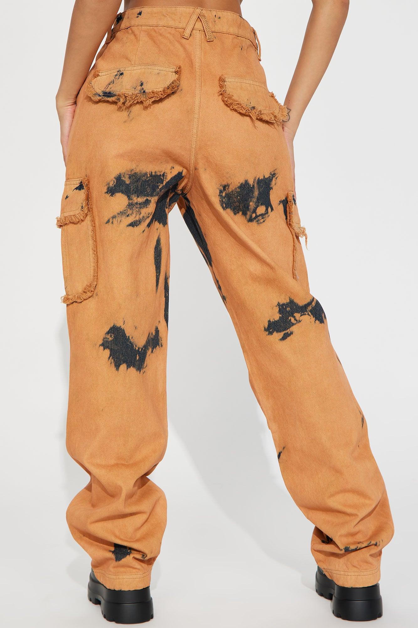 Mix It Up Non Stretch Cargo Jean - Tan Product Image