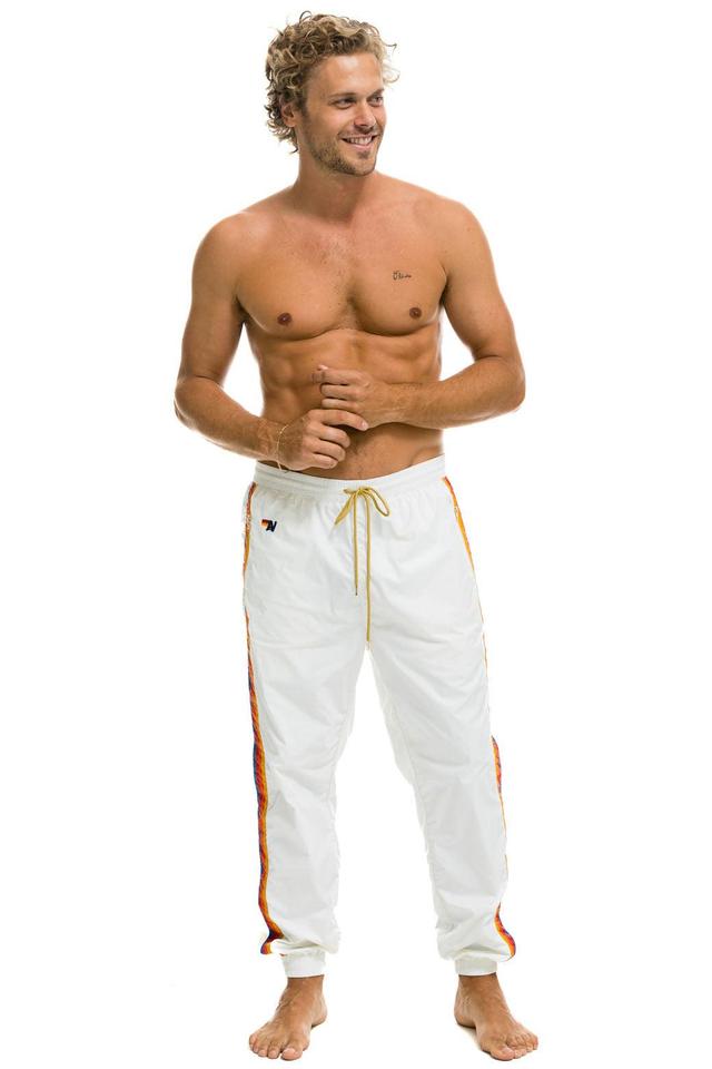 MEN'S 4 STRIPE WIND PANT - WHITE Male Product Image