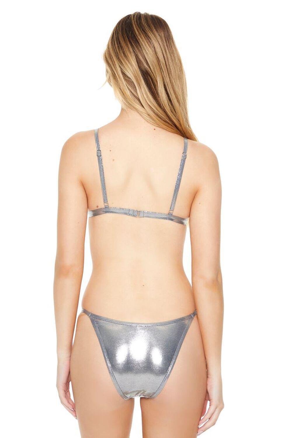 Bratz x F21 Metallic High-Leg Bikini Bottoms | Forever 21 Product Image