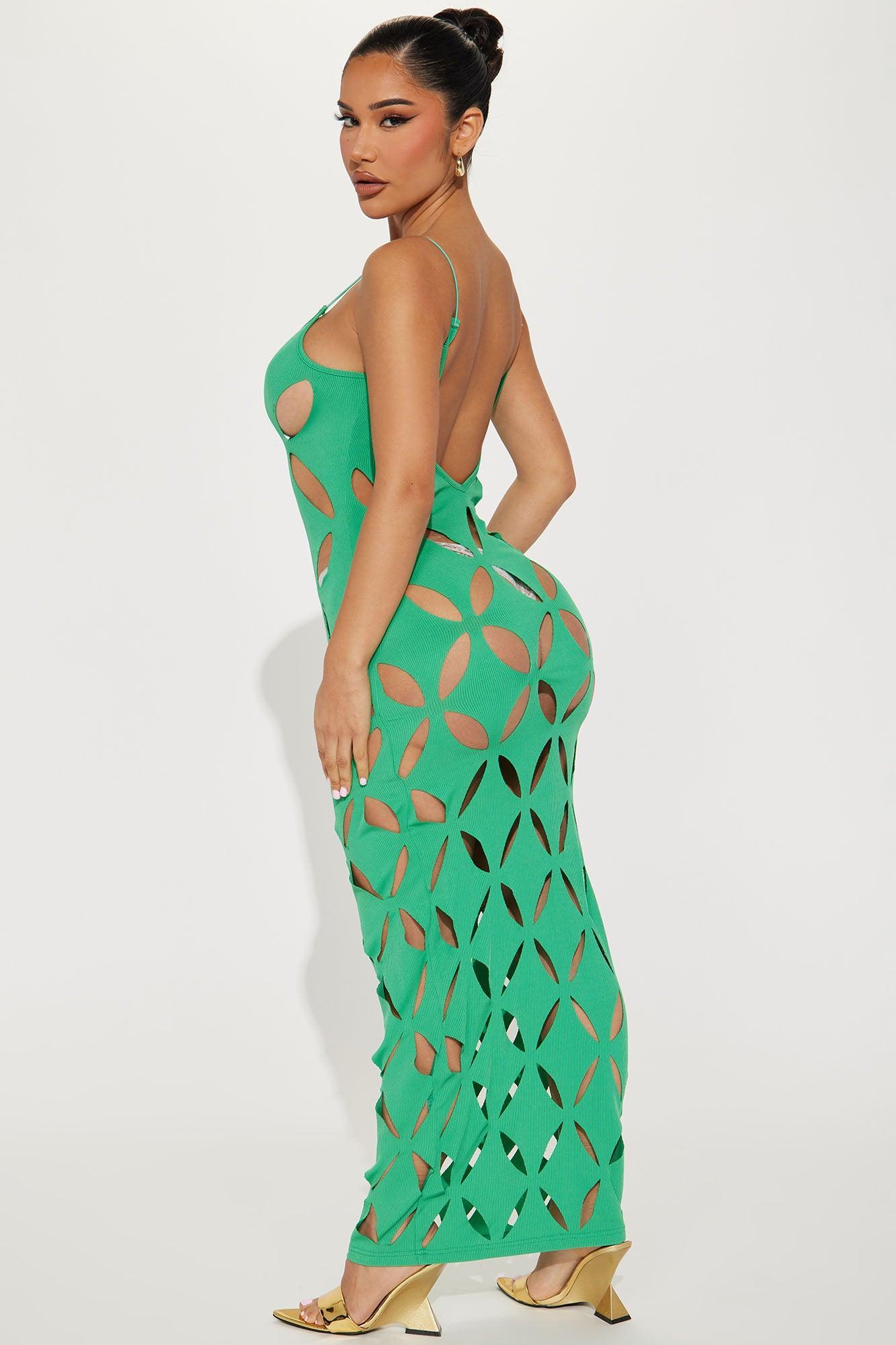 Hot Scandal Maxi Dress - Green Product Image