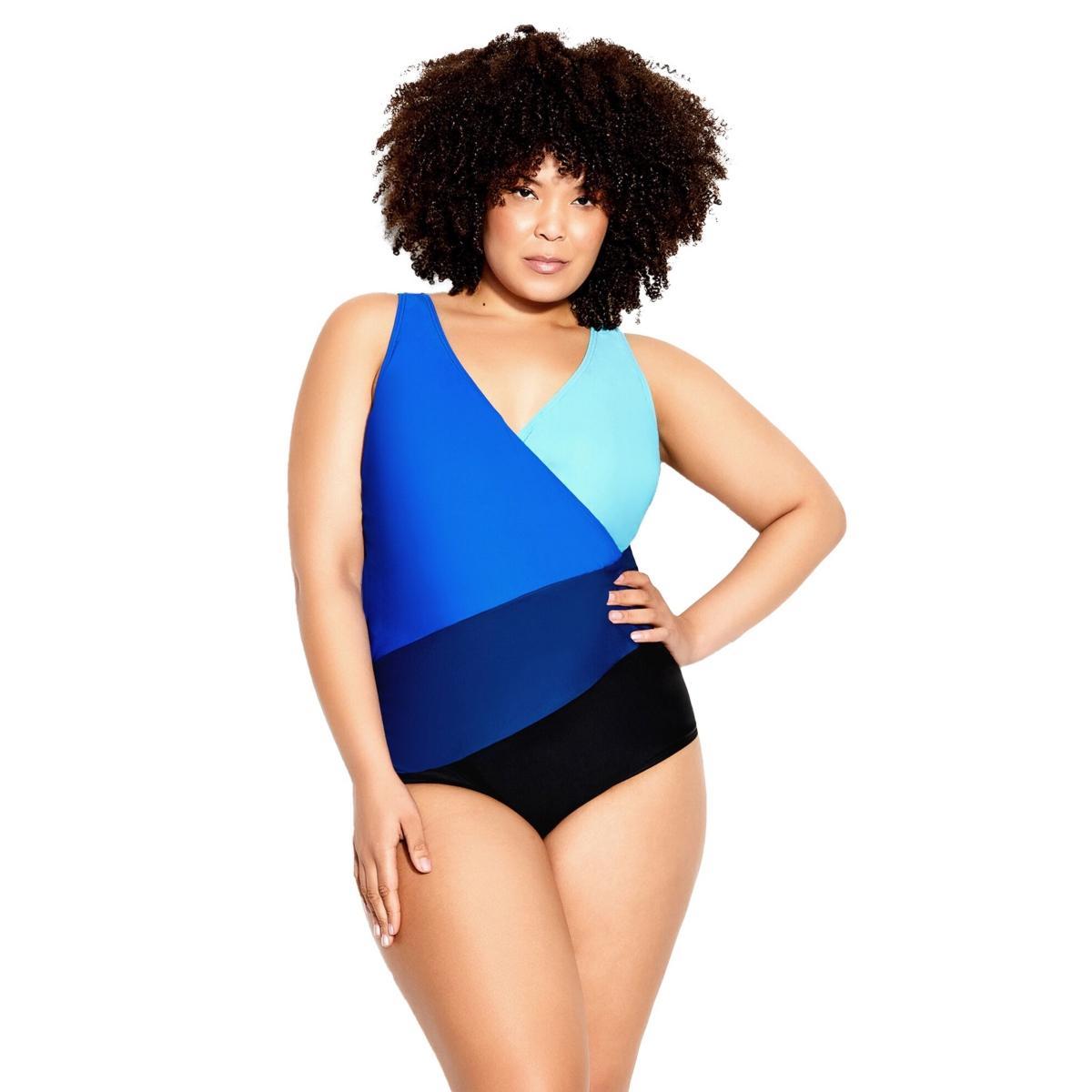 Avenue Womens Spliced 1 Piece Product Image