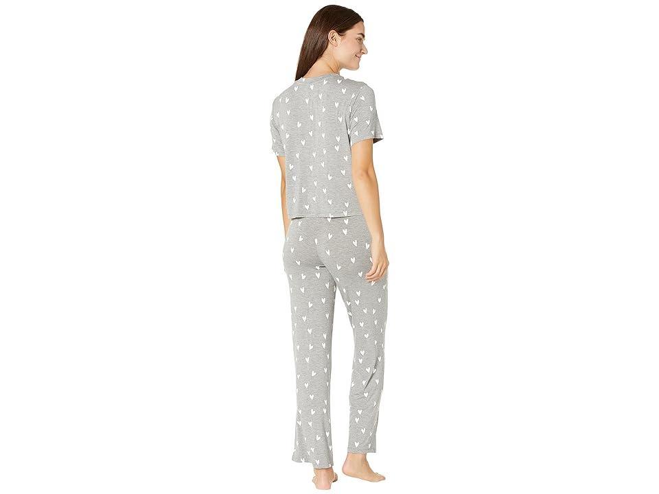 Honeydew Intimates All American PJ Set (Heather Grey Hearts) Women's Pajama Sets Product Image