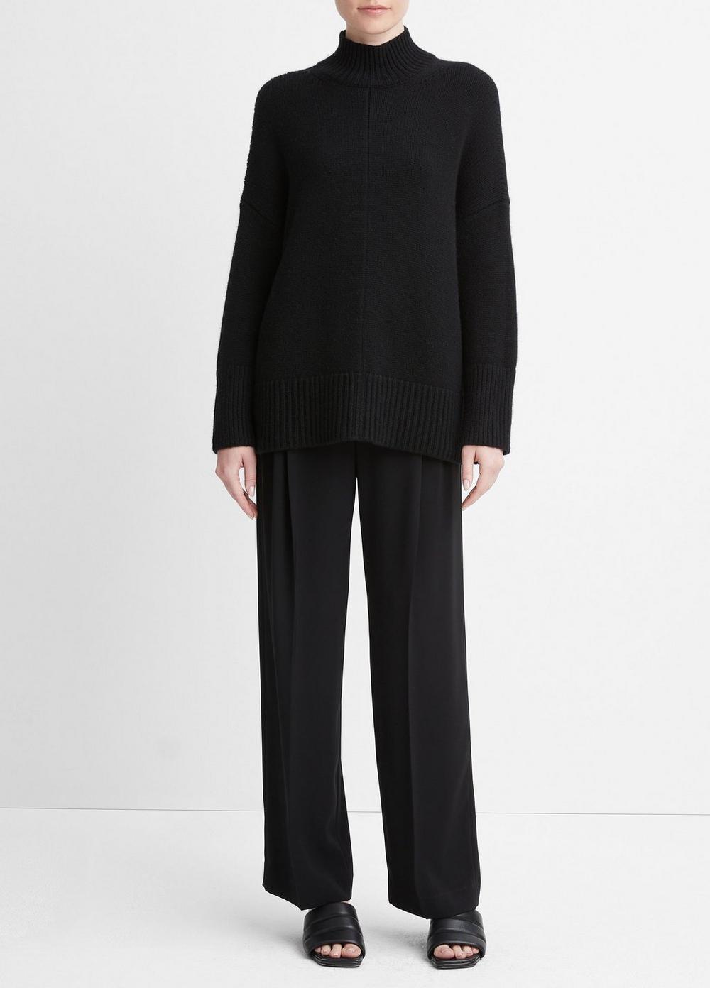 Wool and Cashmere Trapeze Turtleneck Sweater product image