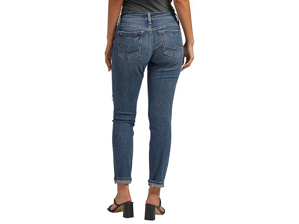 Silver Jeans Co. Ripped Curvy Mid Rise Boyfriend Jeans Product Image