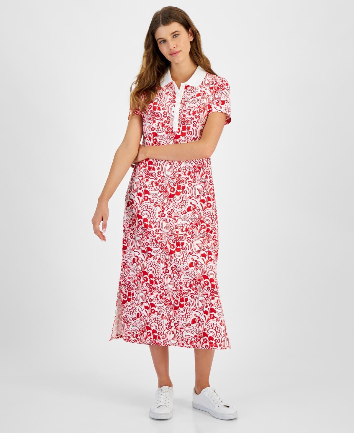 Women's Floral-Print Short-Sleeve Dress Product Image