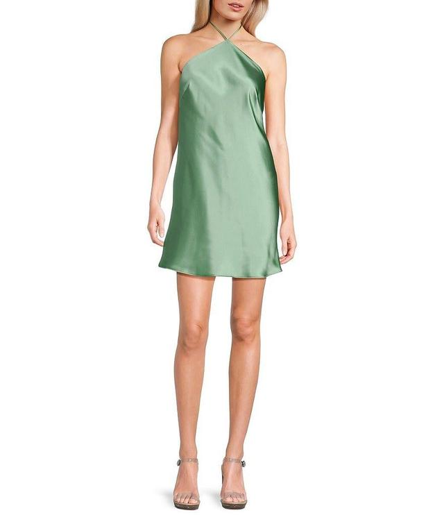 Morgan & Co. Sleeveless Short Mini Halter Dress Product Image