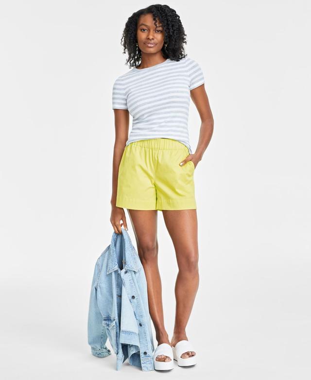 Womens High-Rise Pull-On Chino Shorts, Created for Macys Product Image