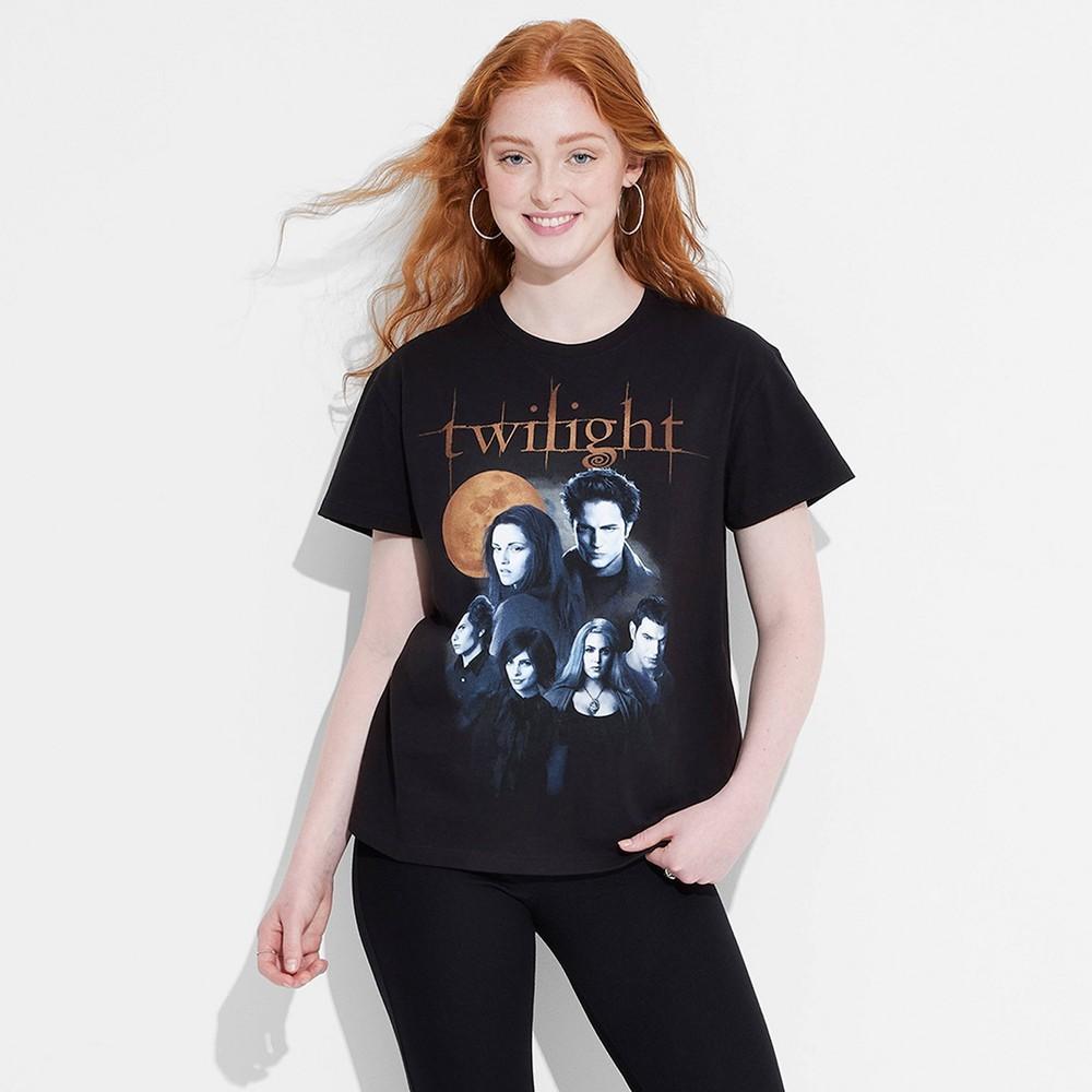 Womens Twilight Short Sleeve Graphic T-Shirt - Black Product Image