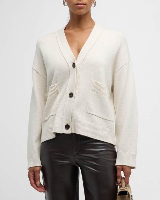 Lindi Wool Cashmere V-Neck Cardigan  Product Image