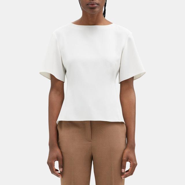 Crepe Short-Sleeve Butterfly Top | Theory Outlet Product Image