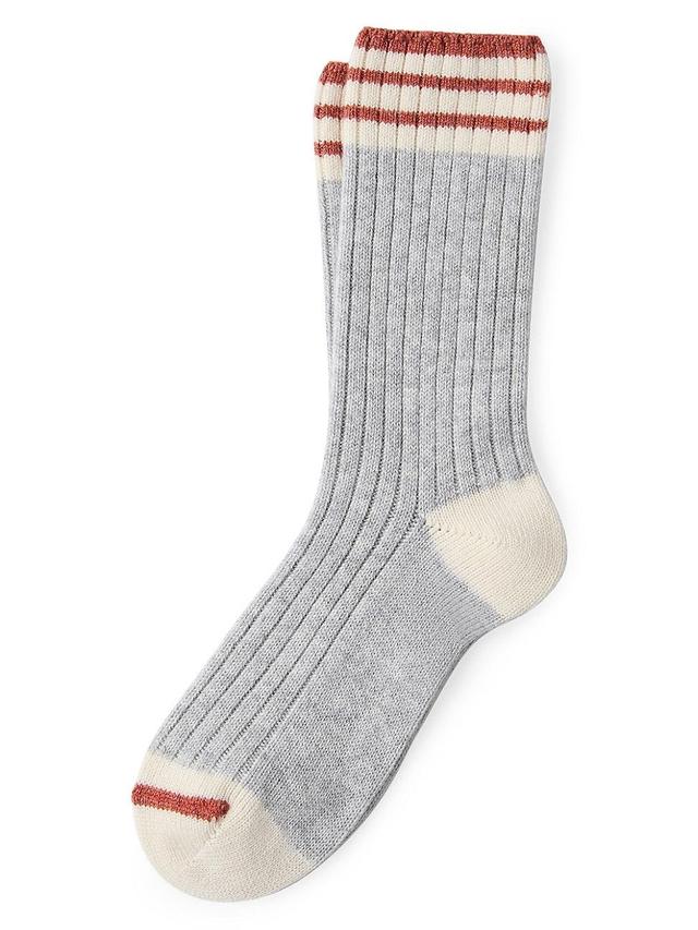 Mens Cashmere Rib Knit Socks Product Image