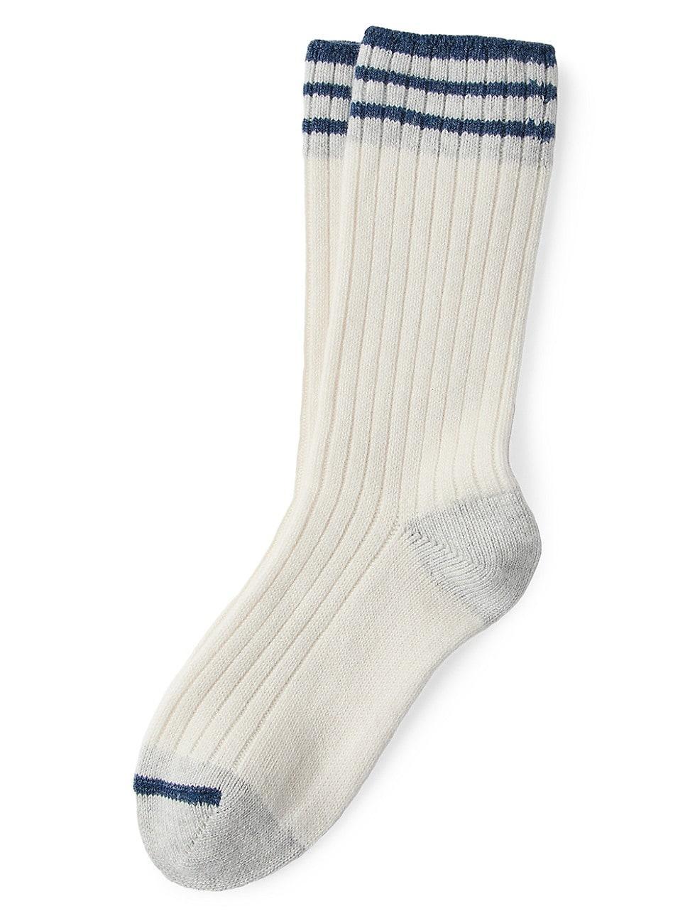 Mens Cashmere Rib Knit Socks Product Image