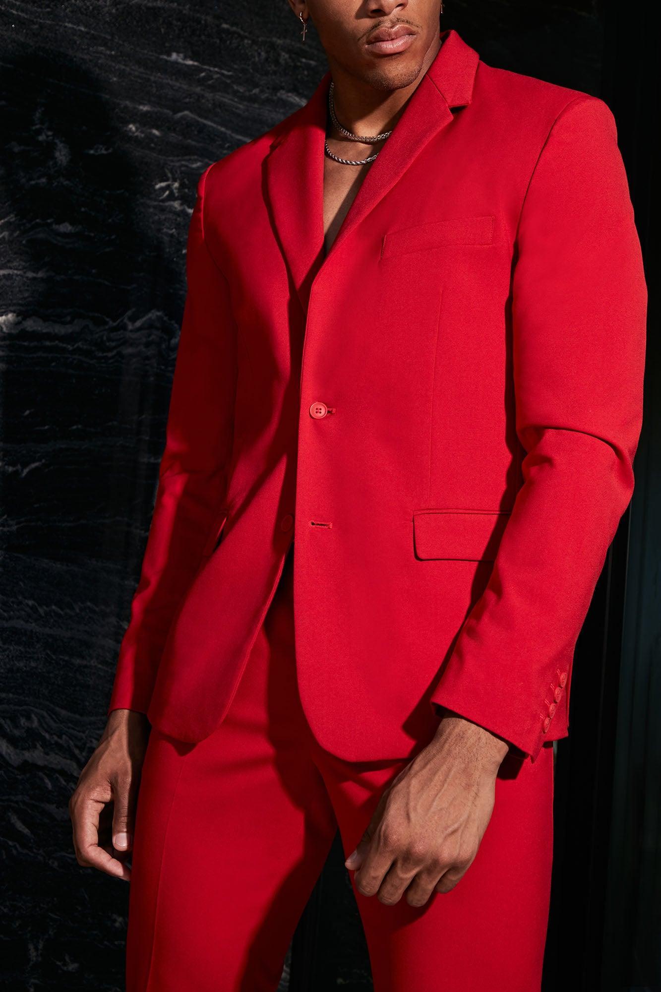 The Modern Stretch Suit Jacket - Red Product Image