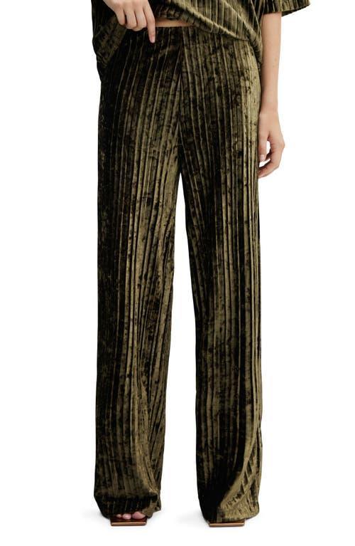 MANGO Velvet Straight Leg Pants Product Image