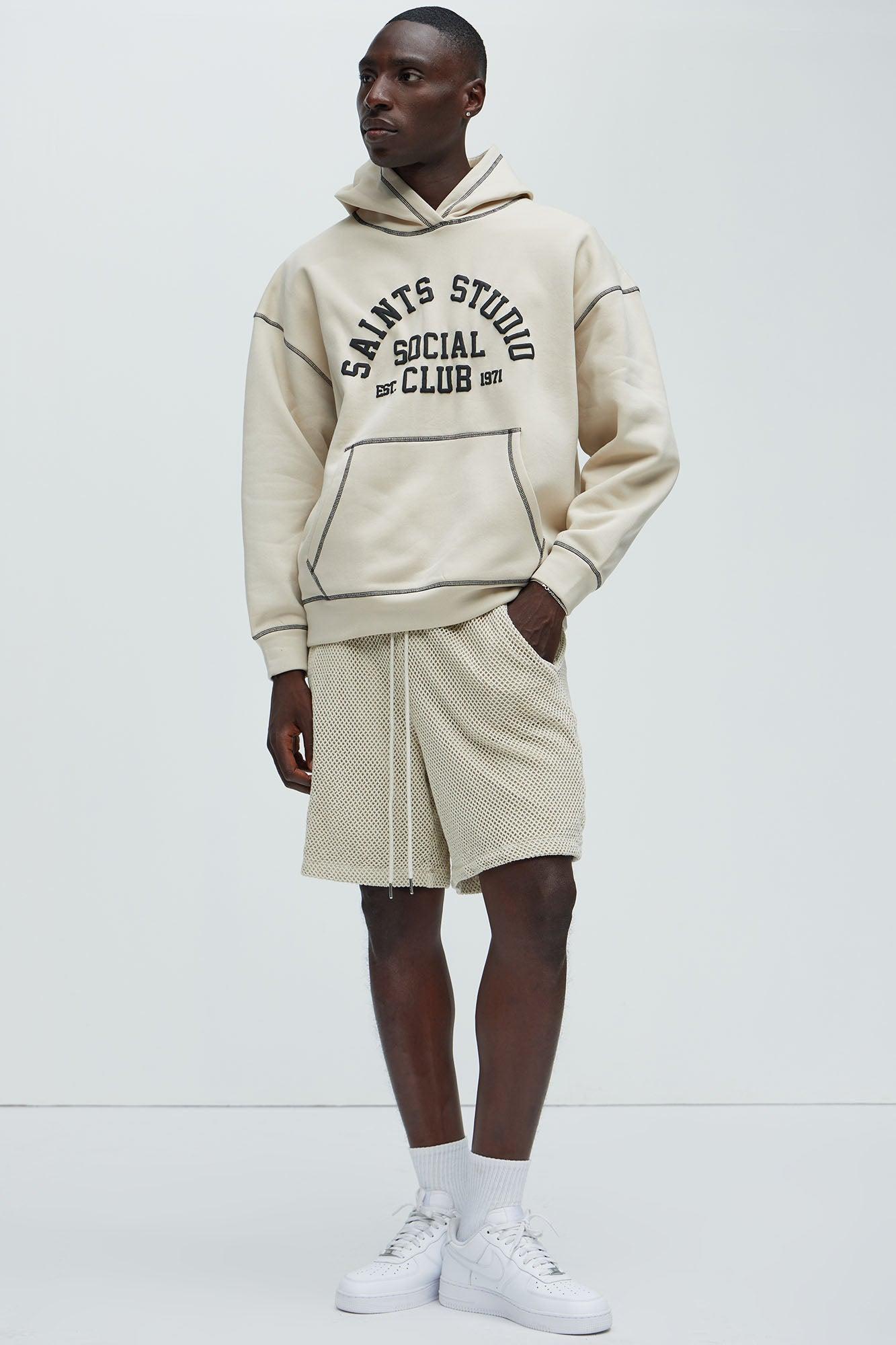 Saints Studio Social Club Hoodie - Tan Product Image