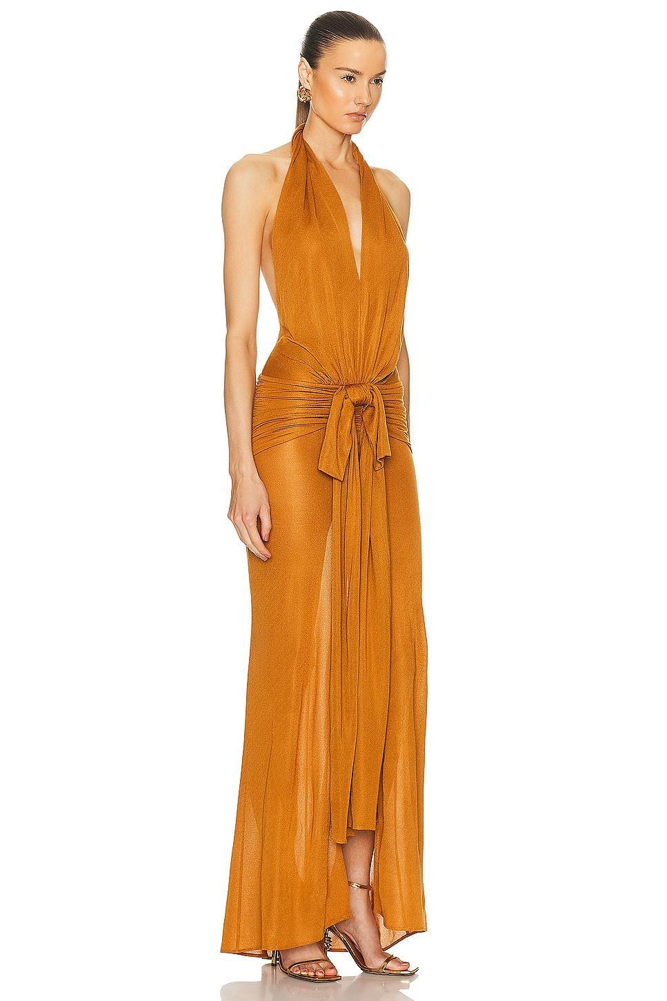 Blumarine Maxi Dress in Orange Product Image