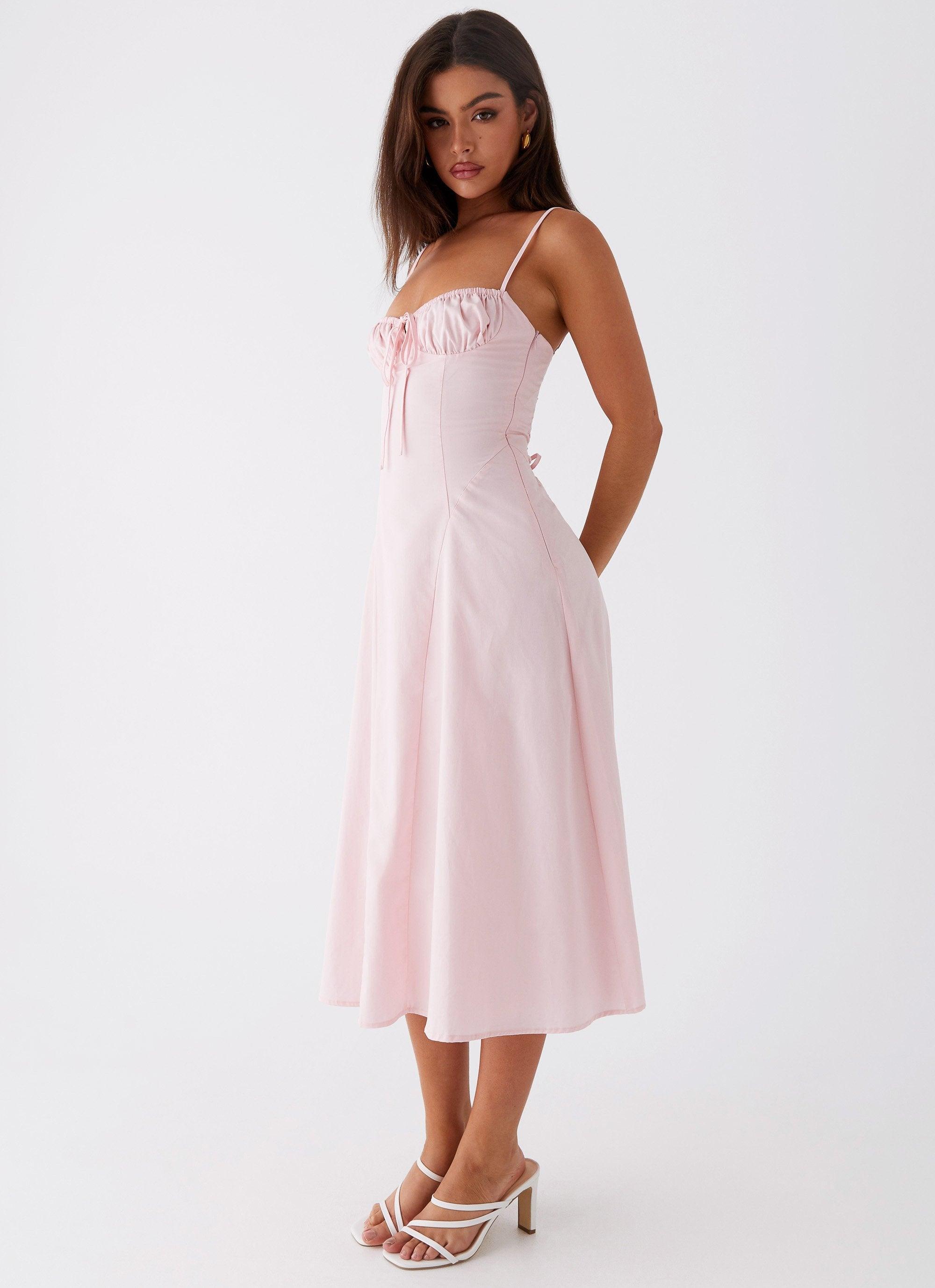 Thoughts Of You Midi Dress - Pink Product Image