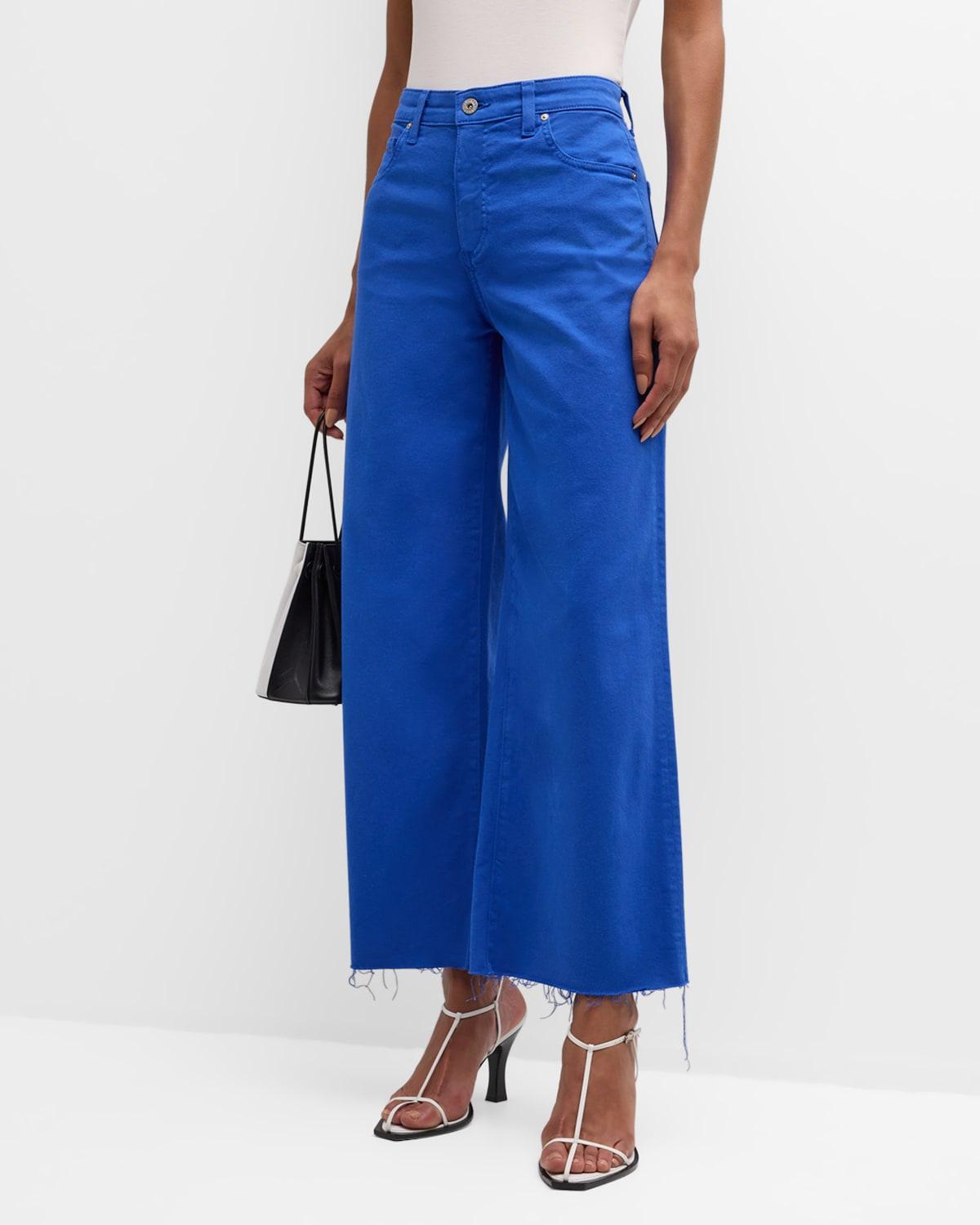 Womens Saige Wide-Leg Cropped Jeans Product Image