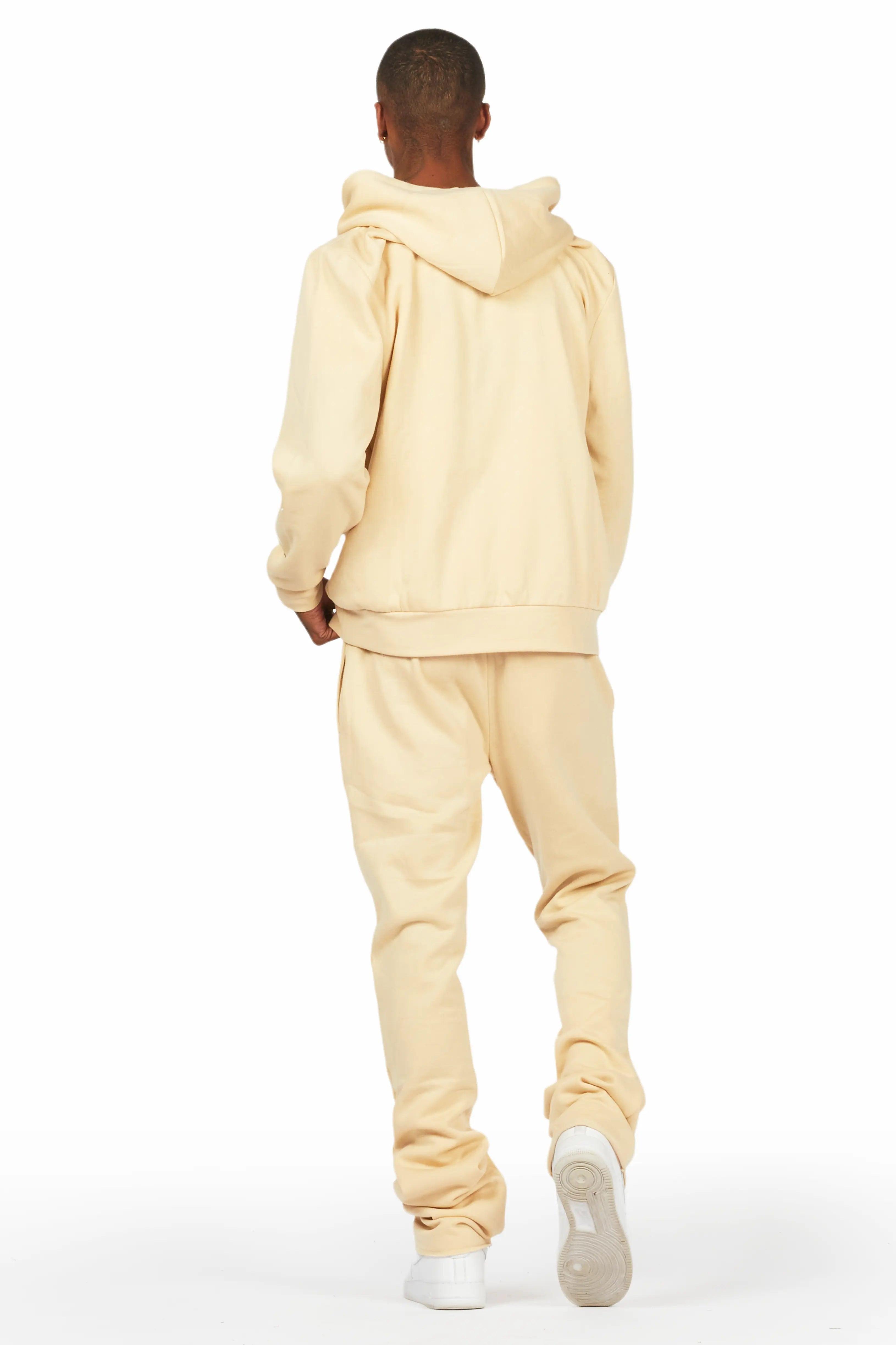 Scottie Beige Hoodie Relaxed Stacked Track Set Male Product Image